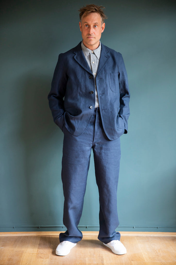 Navy Irish Linen